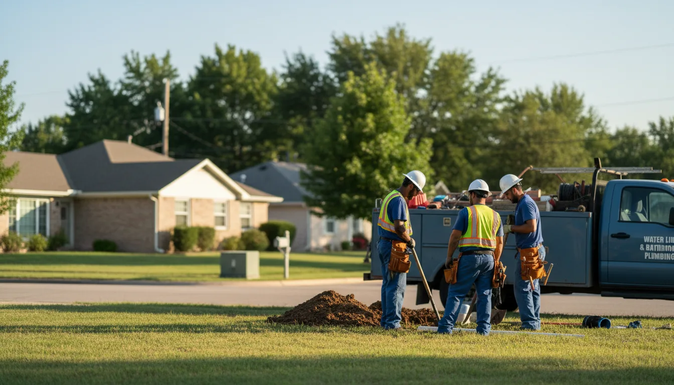 Residential water line and bathroom plumbing service in Lind, WA